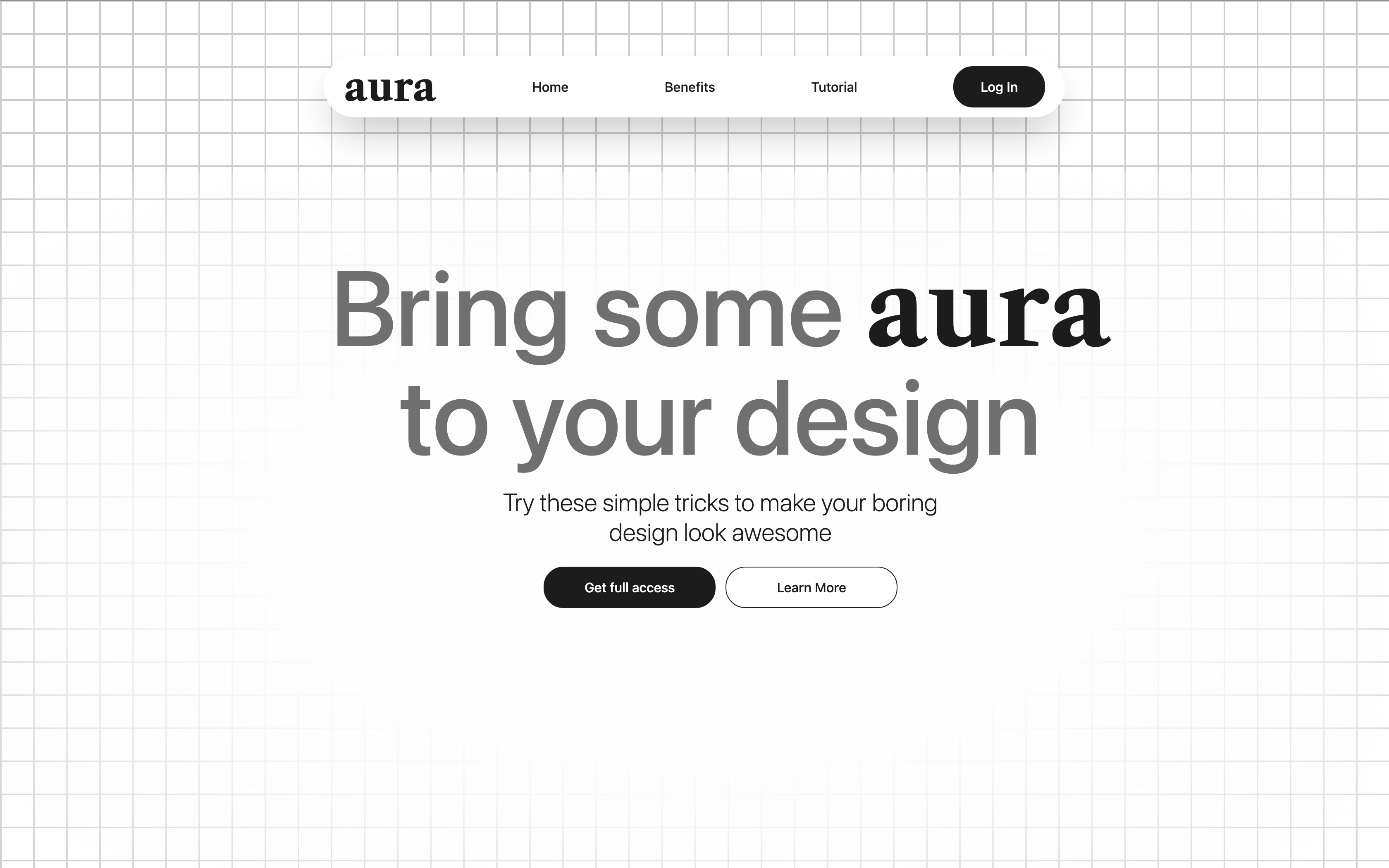 A Preview of the landing page